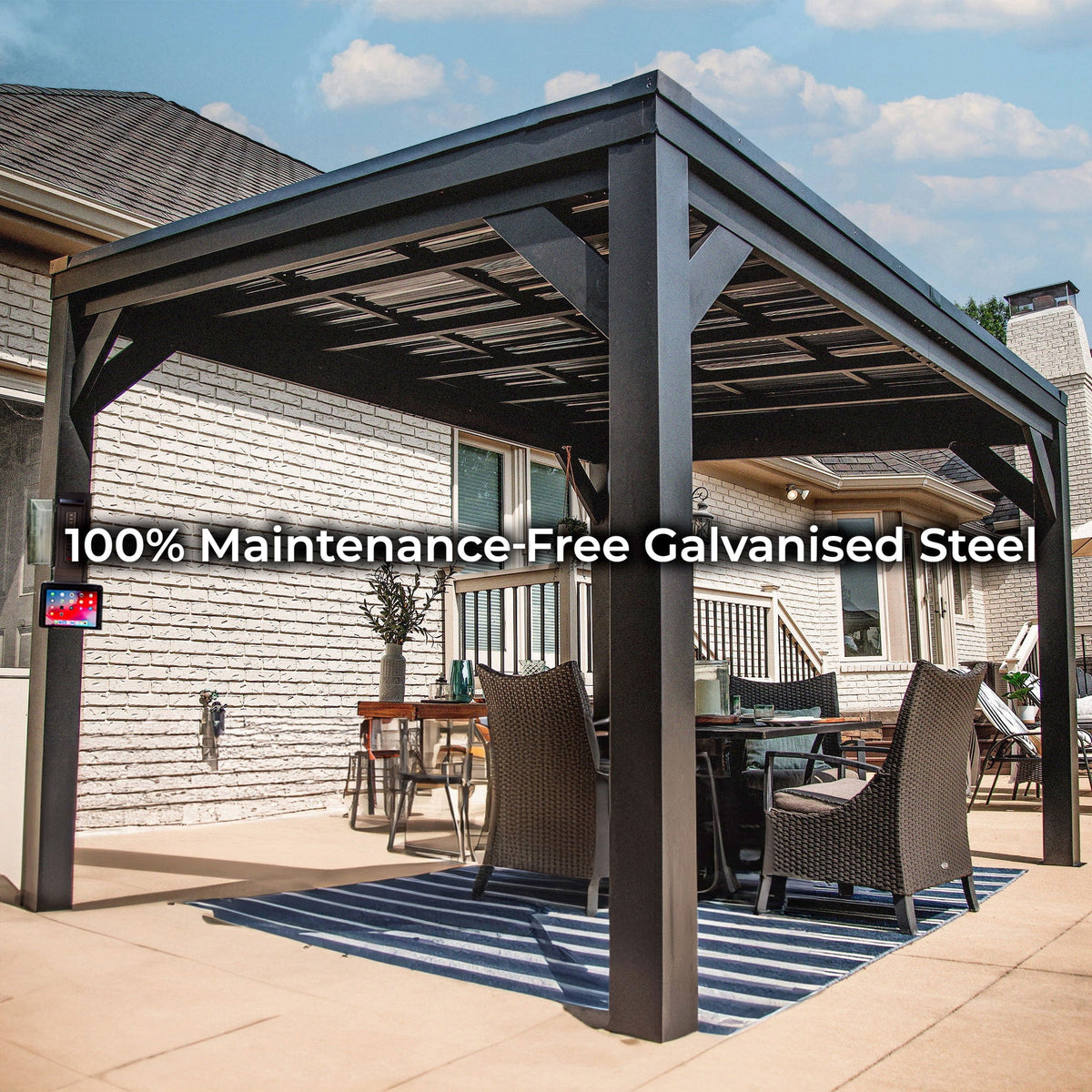 3.7m x 2.9m (12ft x 9.5ft) Stonebridge Gazebo
